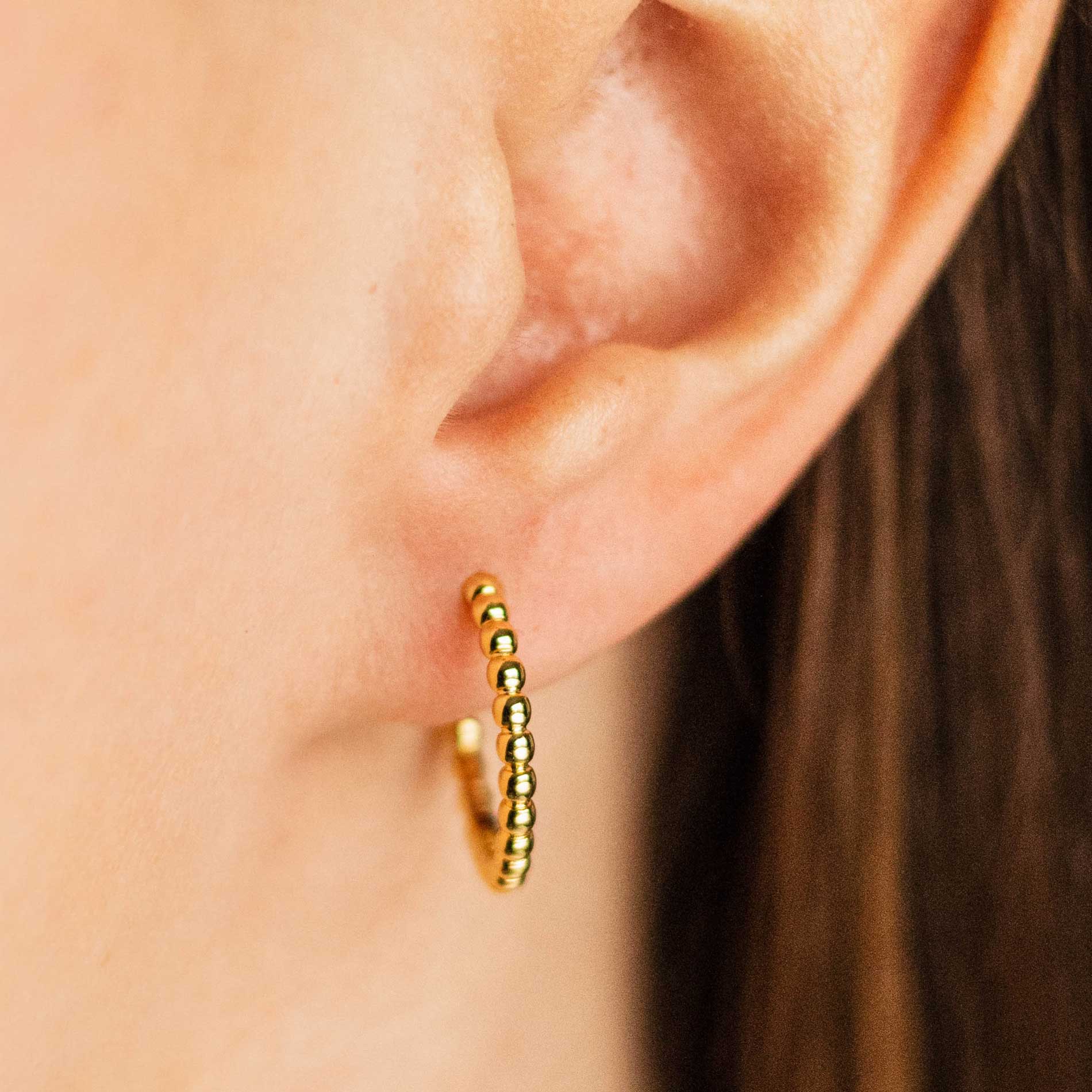 Silver clearance beaded hoops