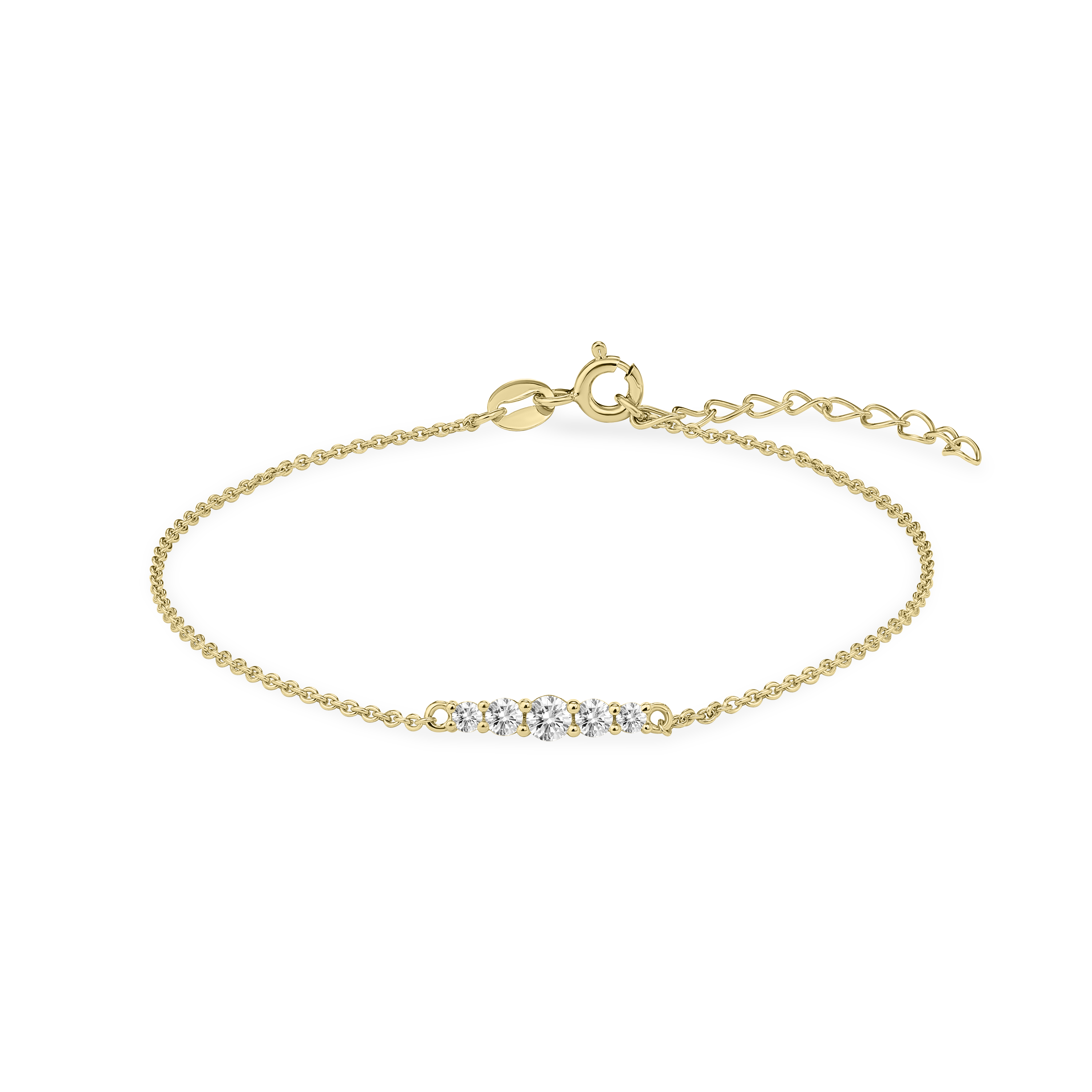 Gisser Jewels Gold Bracelet with Stones