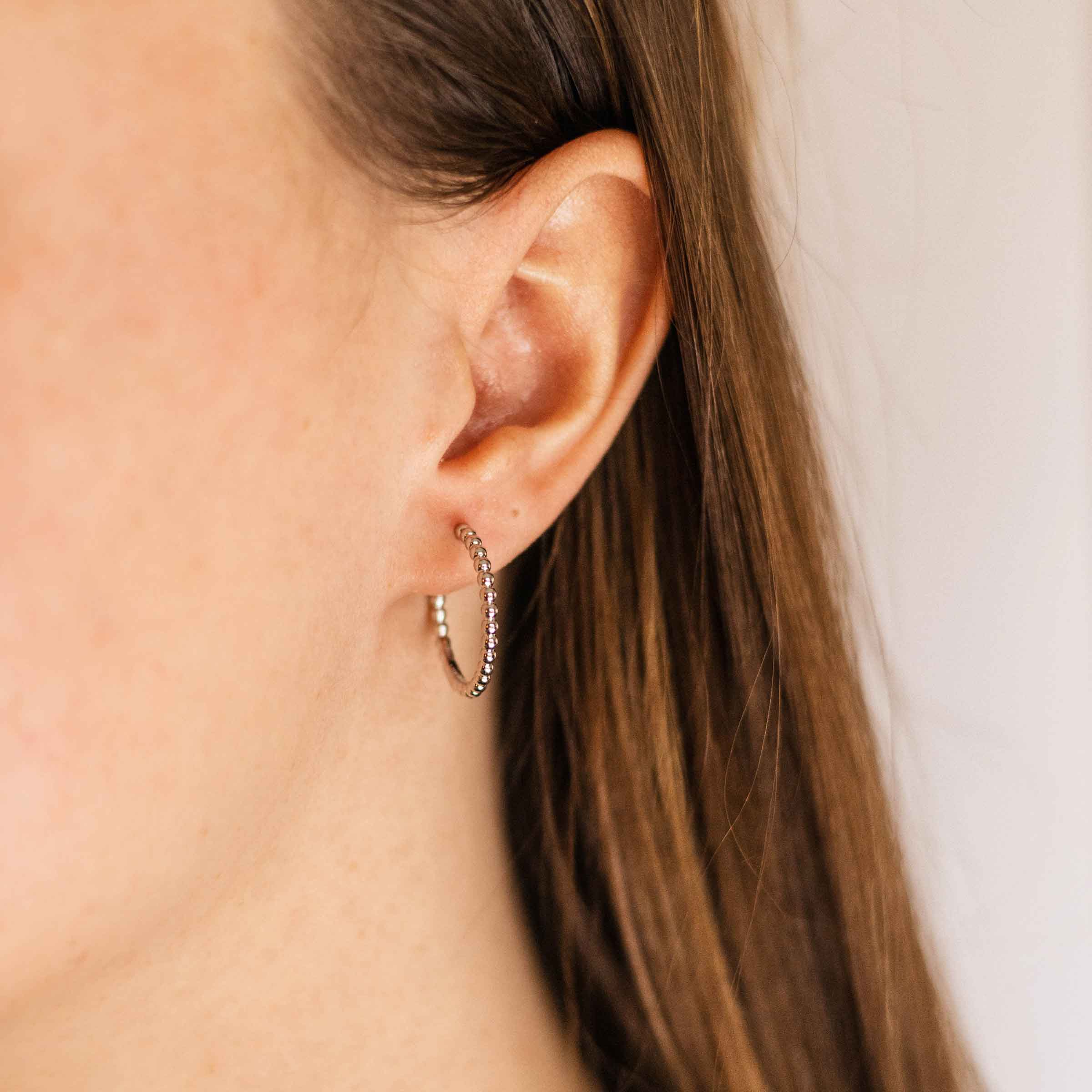 Gisser Jewels Beaded Large Hoop Earrings-2