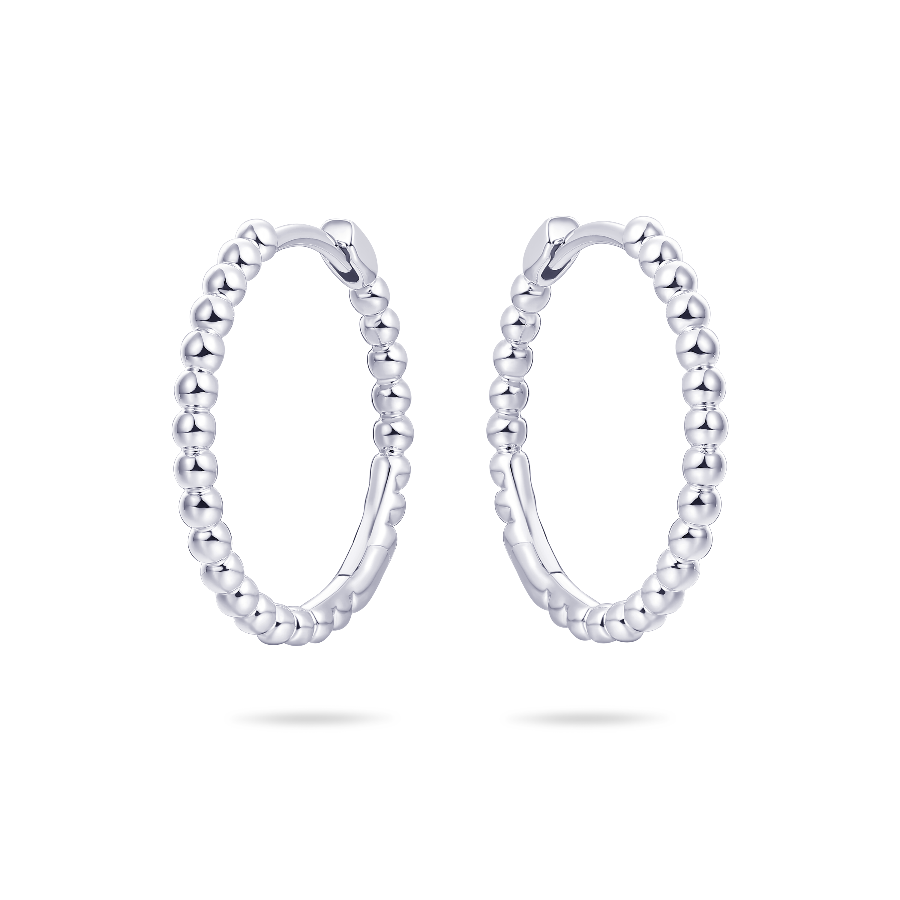 Gisser Jewels Beaded Large Hoop Earrings-1