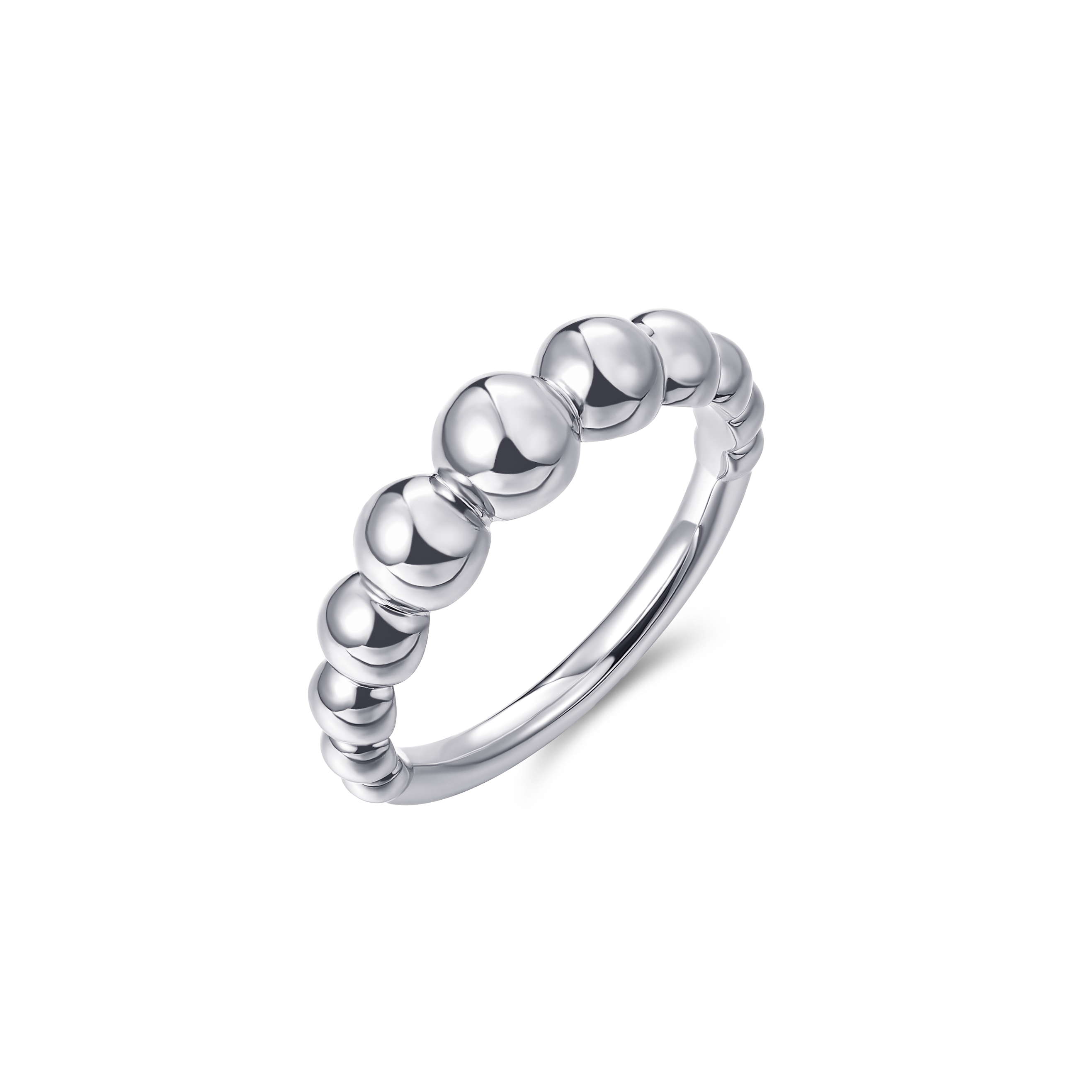 Gisser Jewels Beaded Ring Silver