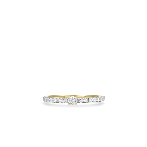 Gisser Jewels Pave Ring Gold with Zirconia Stones