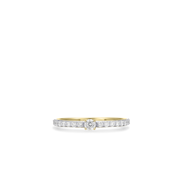 Gisser Jewels Pave Ring Gold with Zirconia Stones