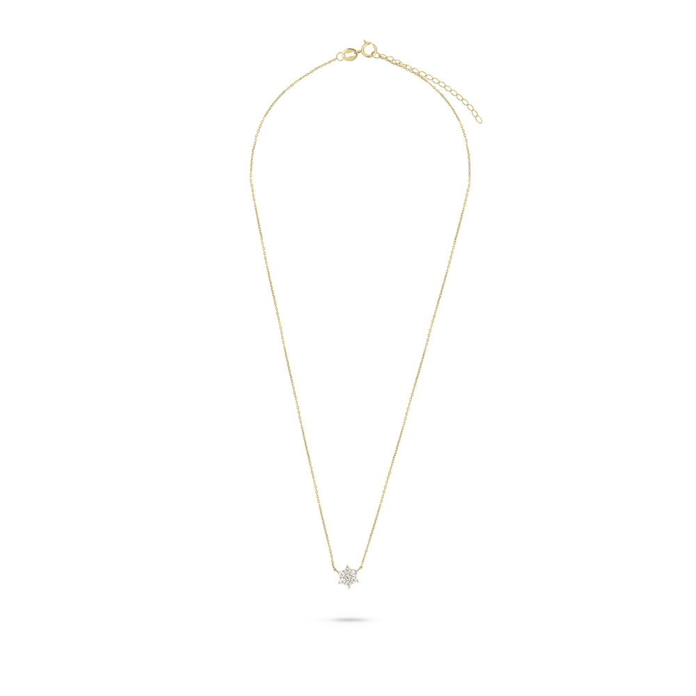 Gisser jewels Gold Star Necklace with Zirconia Stones