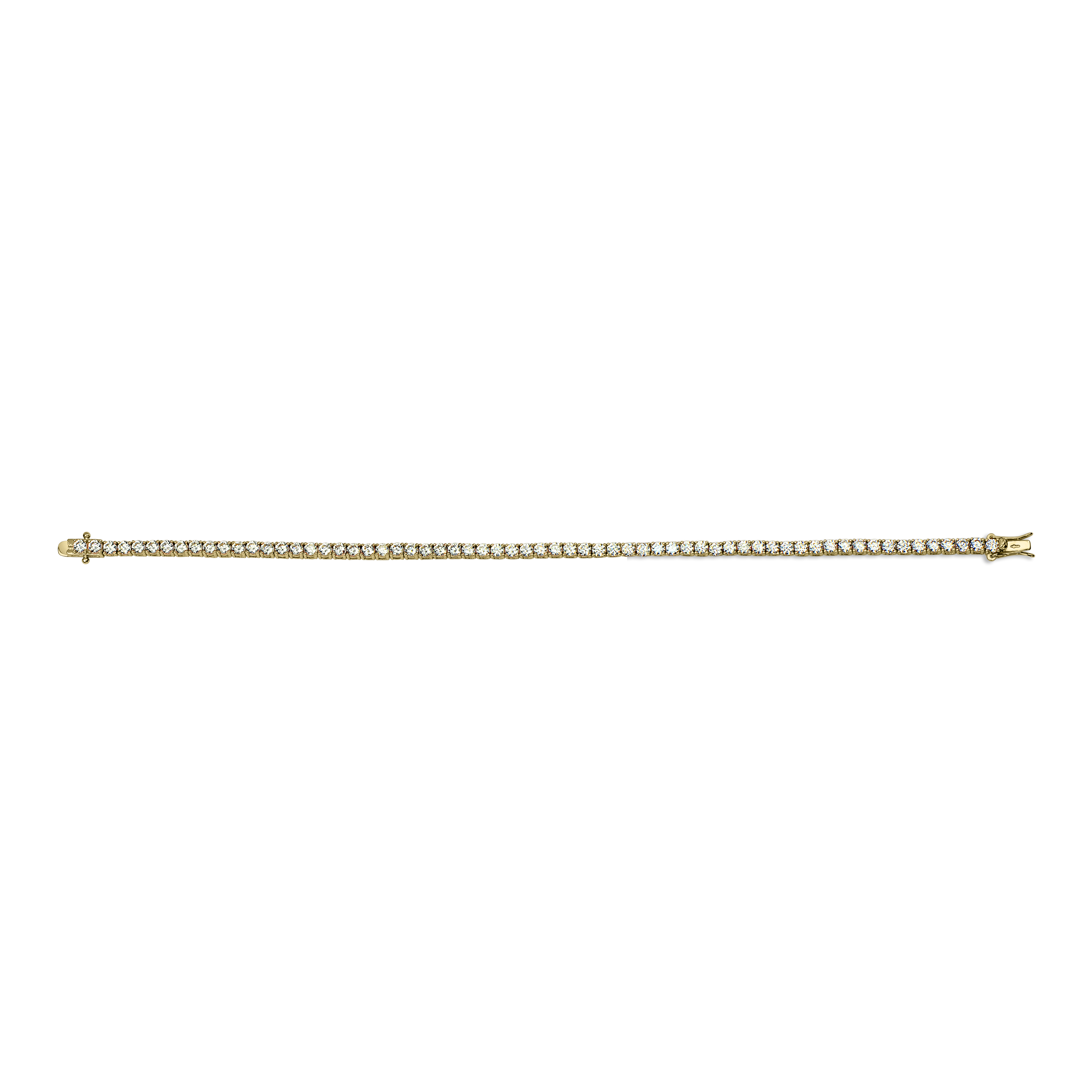 Gisser Jewels Tennis Bracelet Gold Plated Silver with Zirconia Stones