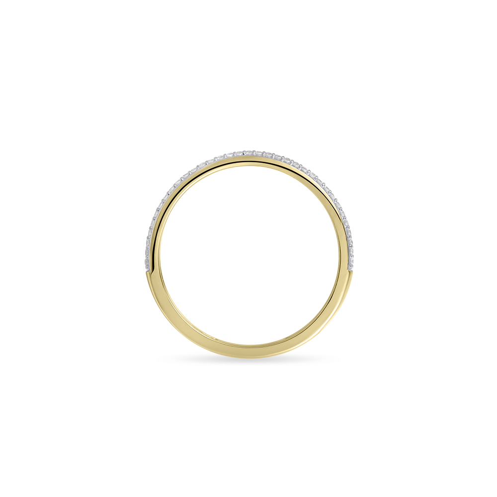 Gisser Jewels 14k Gold Delicate Pave Stackable Ring with Stones-4