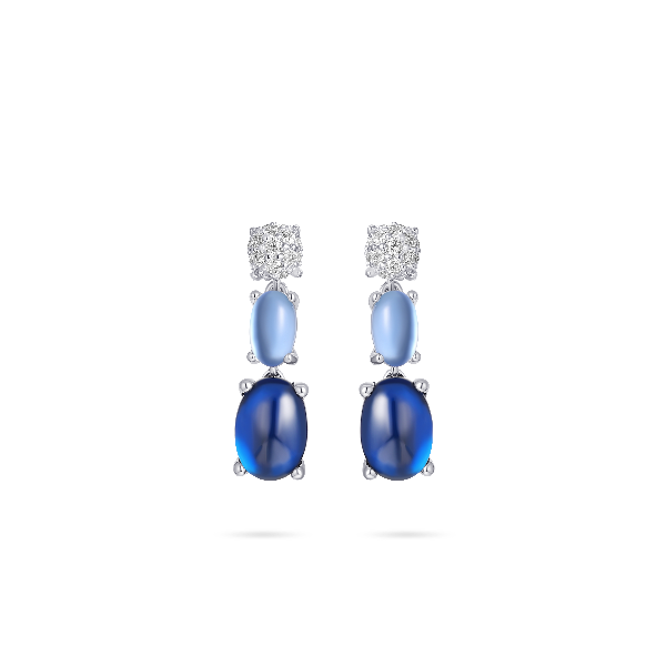 Gisser Jewels Silver Rhodium Plated Dashing Details Combo Earrings