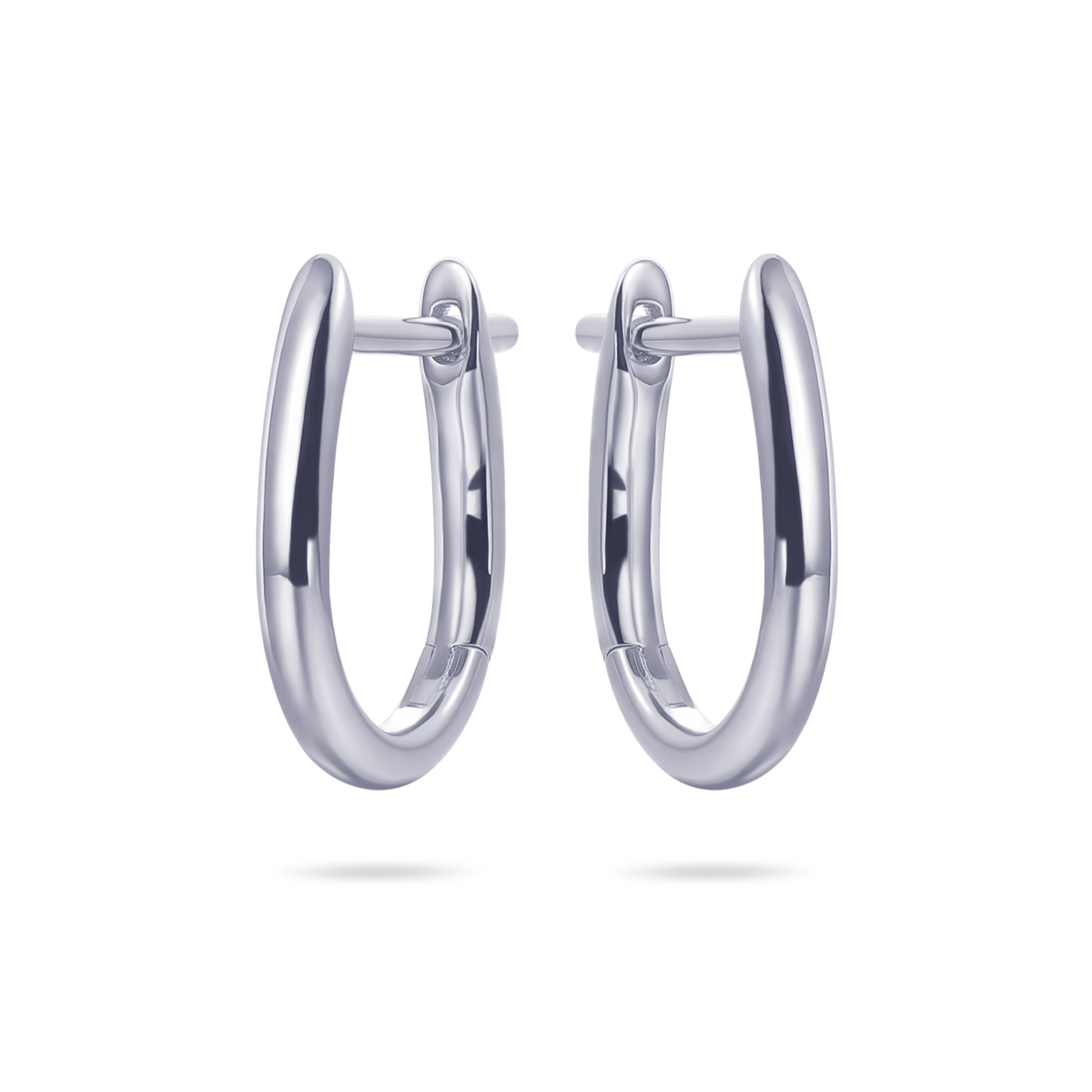 Polished Oval Hoop Earrings