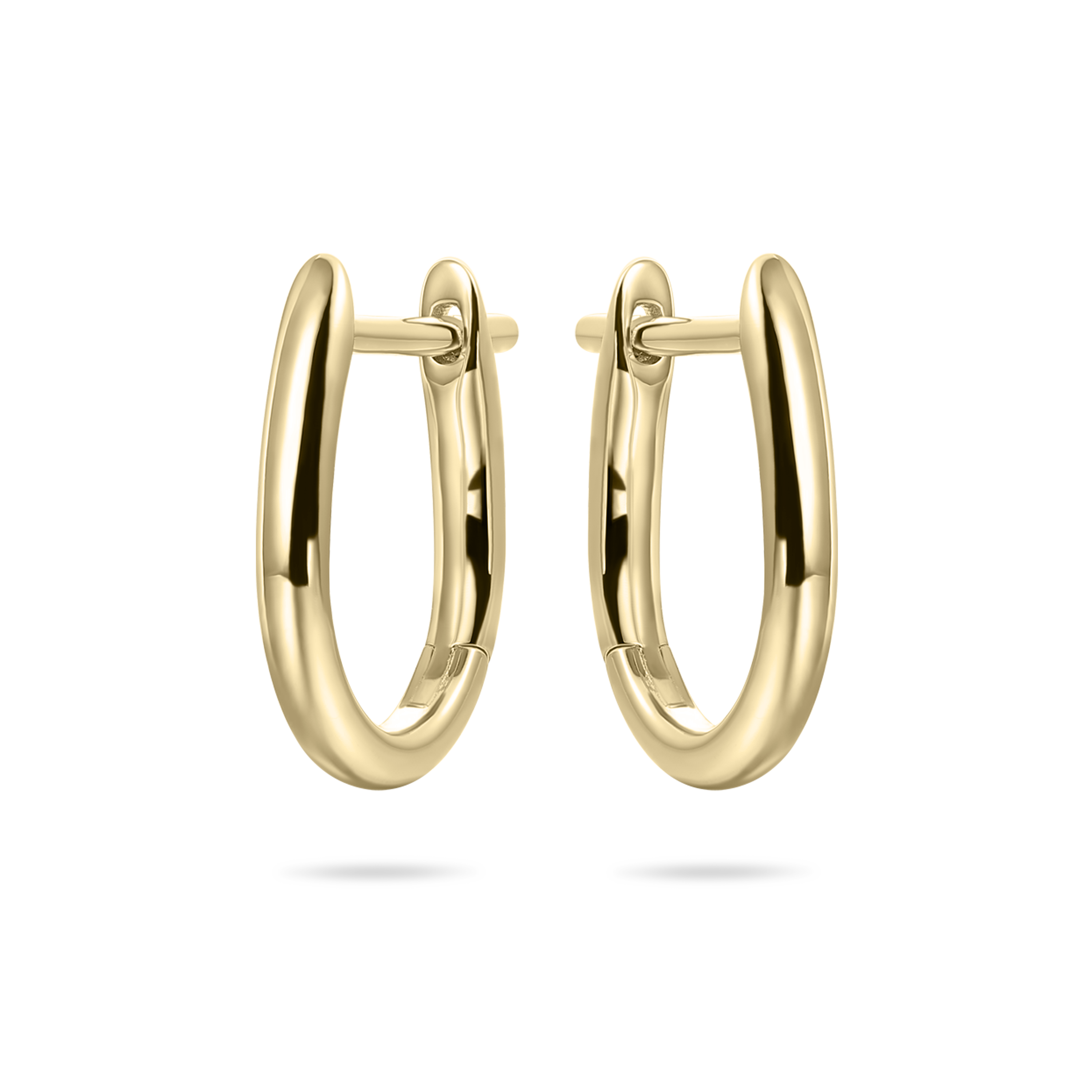 Polished Oval Hoop Earrings