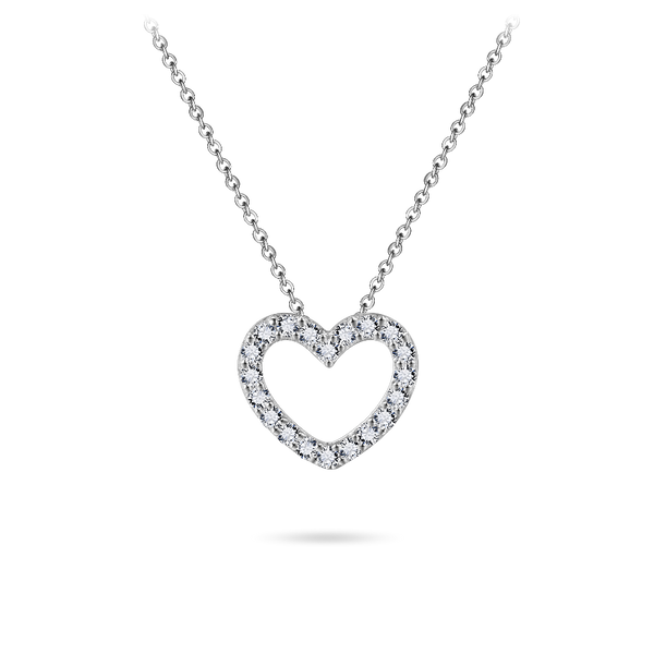 NINA＆JULES Heart Pendant Necklace SV925 Sparkling Heart Necklace | Sterling Silver | Gisser Jewels