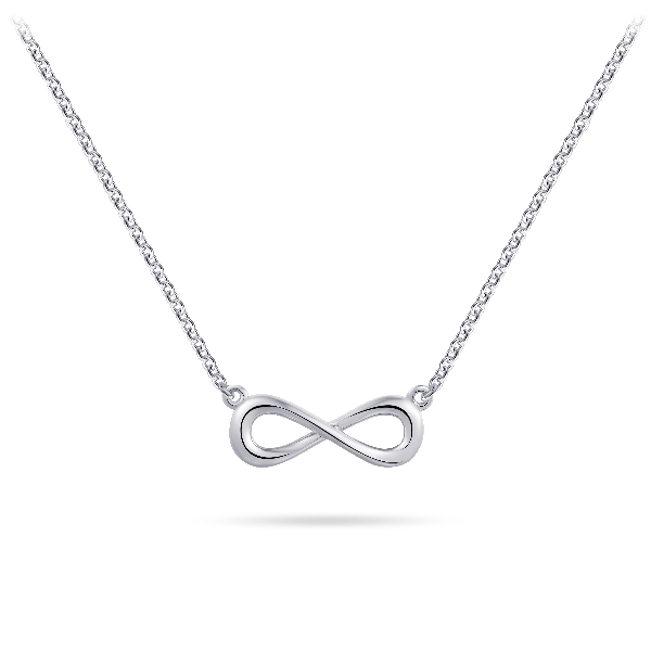 Gisser Jewels Silver Rhodium Plated Infinity Necklace