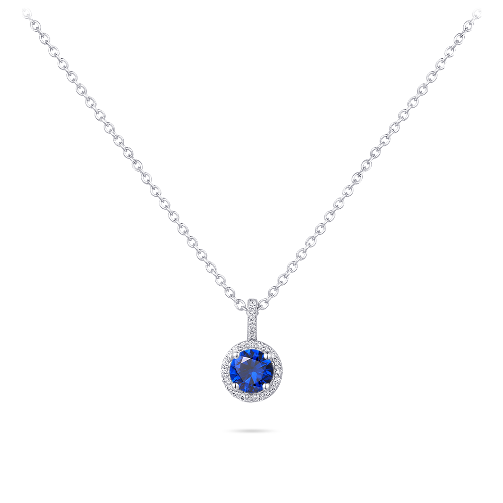 Halo Necklace Blue