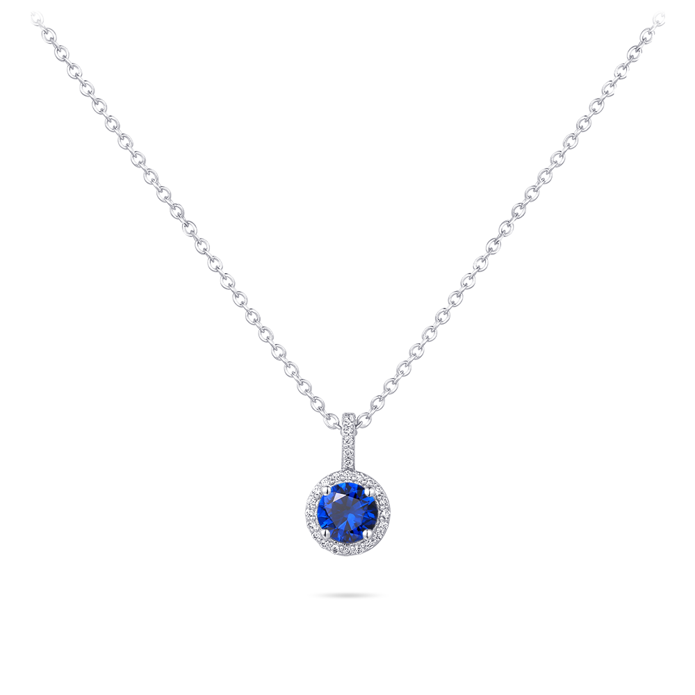 Gisser Jewels Silver Rhodium Plated Halo Necklace