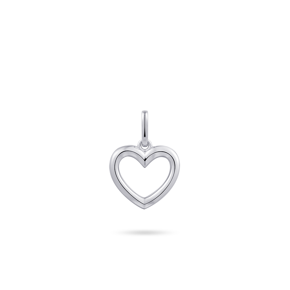 Gisser Jewels Silver Rhodium Plated Open Your Heart Pendant