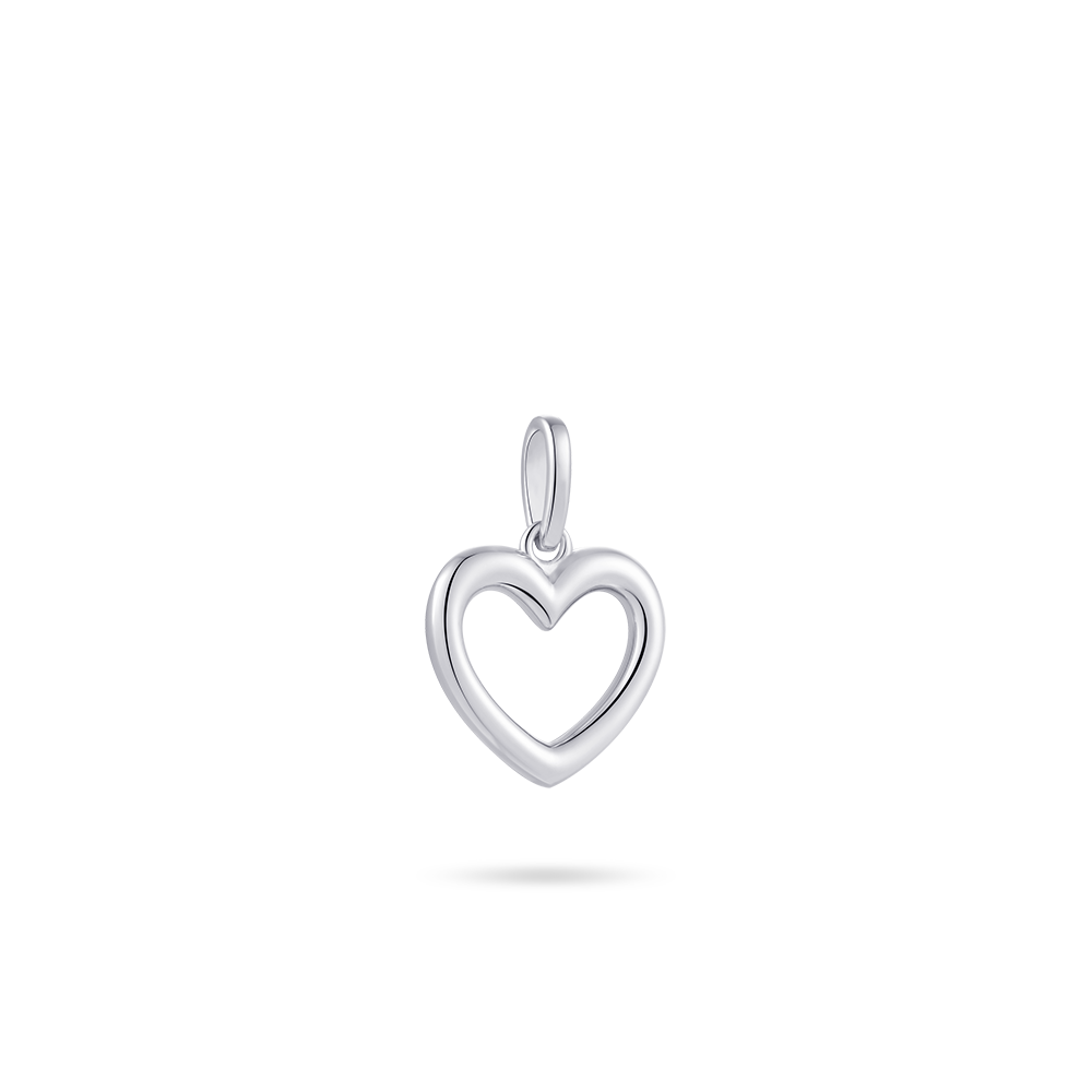 Gisser Jewels Silver Rhodium Plated Open Your Heart Pendant