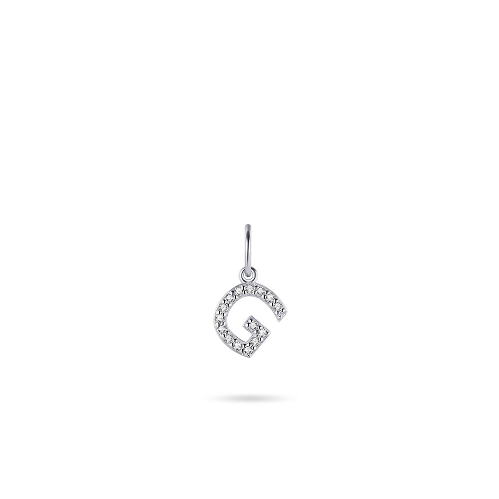 Gisser Jewels Initial Pendant Letter G Silver 