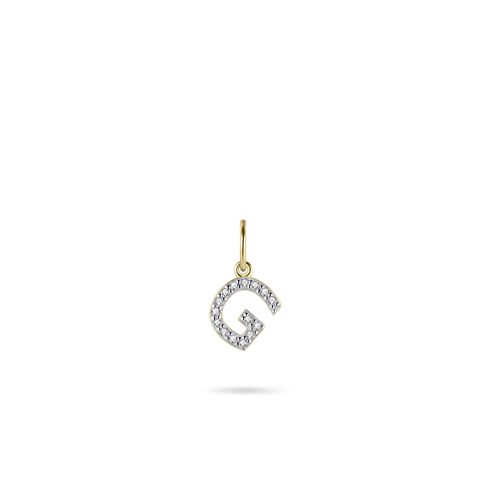 Gisser Jewels Initial Pendant Letter G Gold Plated Silver
