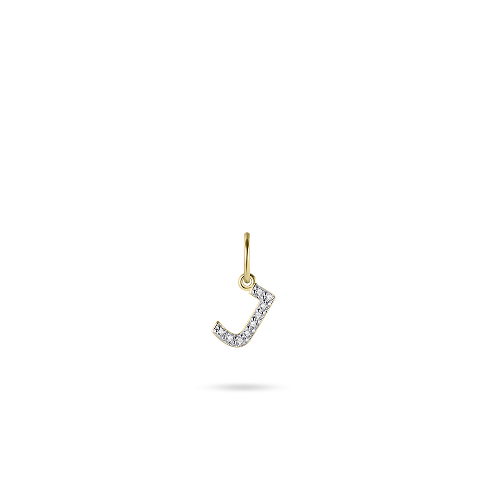 Gisser Jewels Initial Pendant Letter J Gold Plated Silver