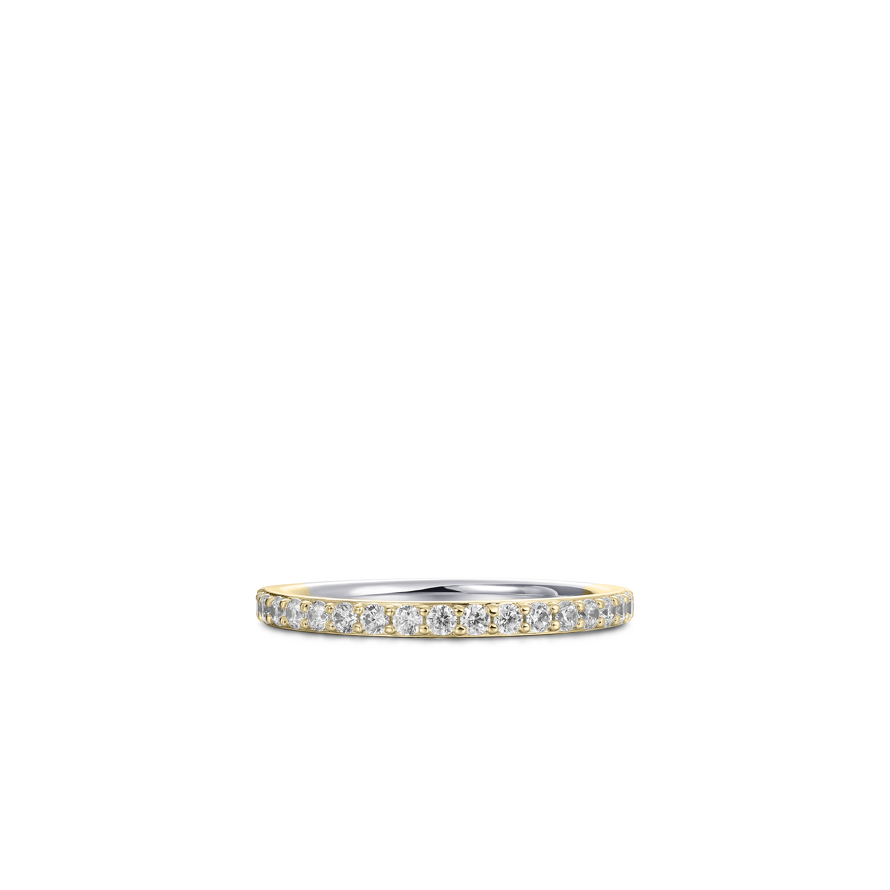 Pave Stackable Ring | Silver Gold Plated | Gisser Jewels-4