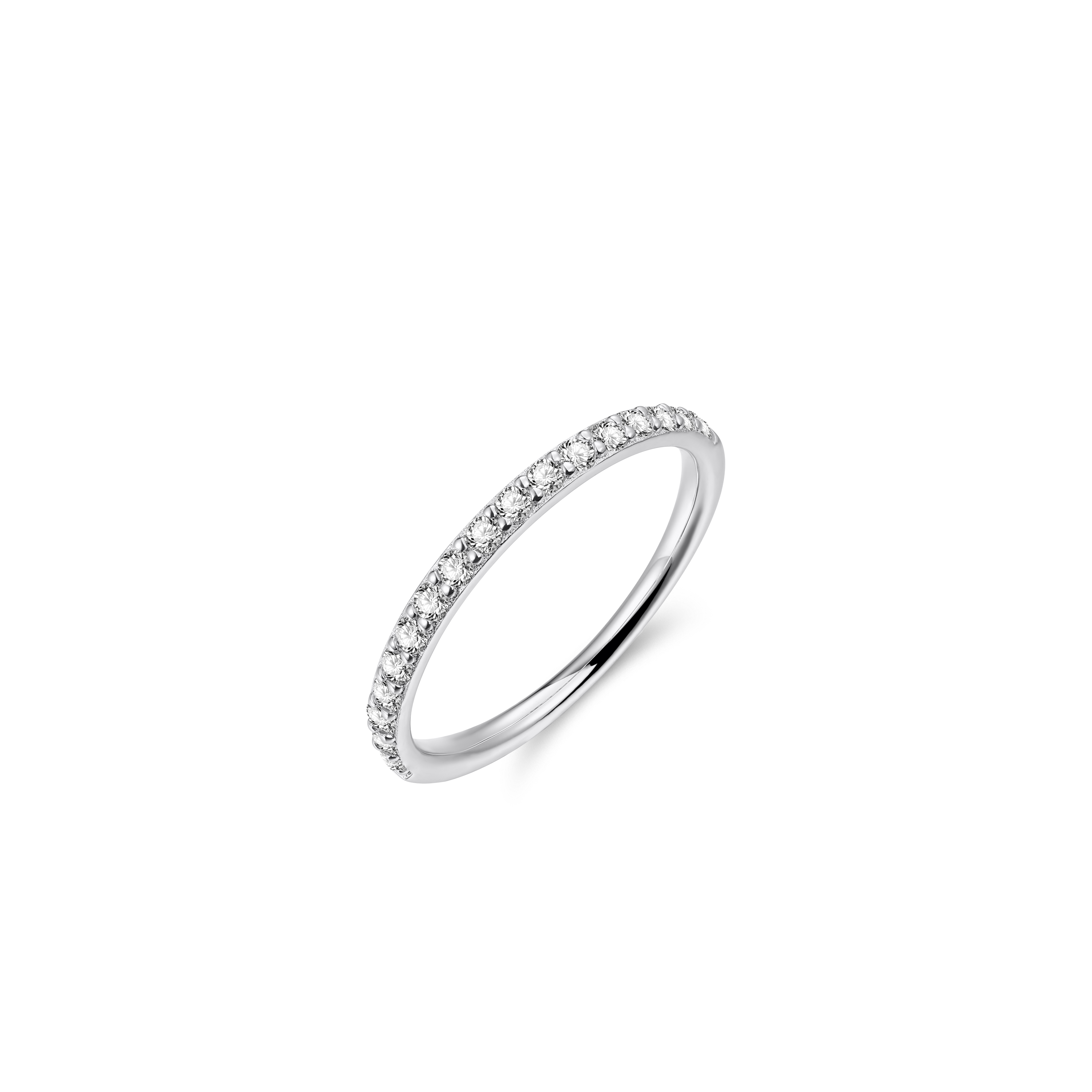 Pave Stackable Ring | Silver Rhodium Plated | Gisser Jewels  