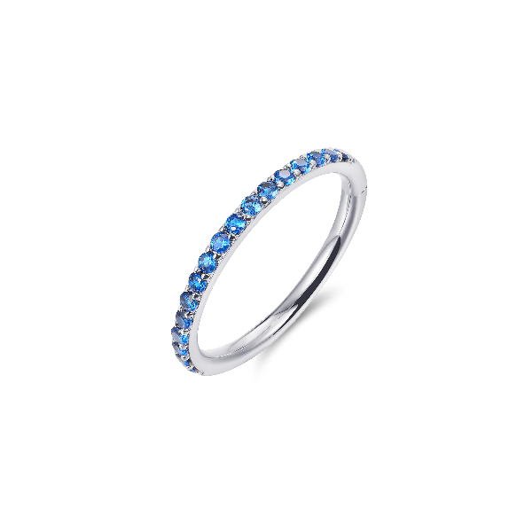 Gisser Jewels Silver Rhodium Plated Pave Stackable Ring