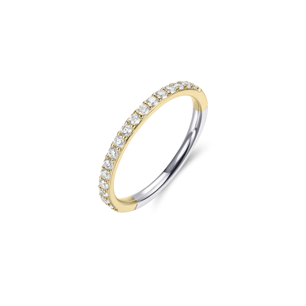 Gisser Jewels Silver Gold Plated Pave Stackable Ring