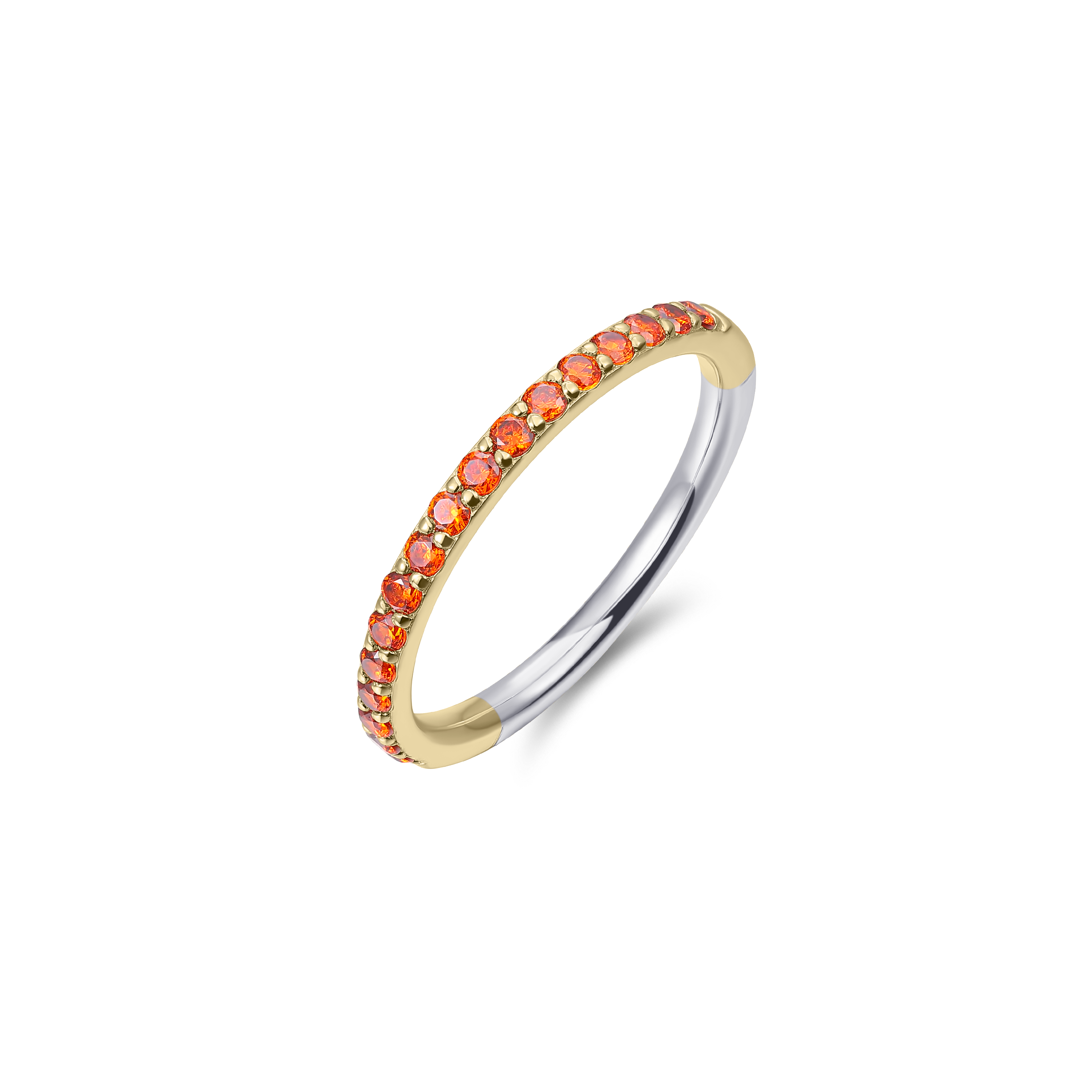 Orange Pave Stackable Ring