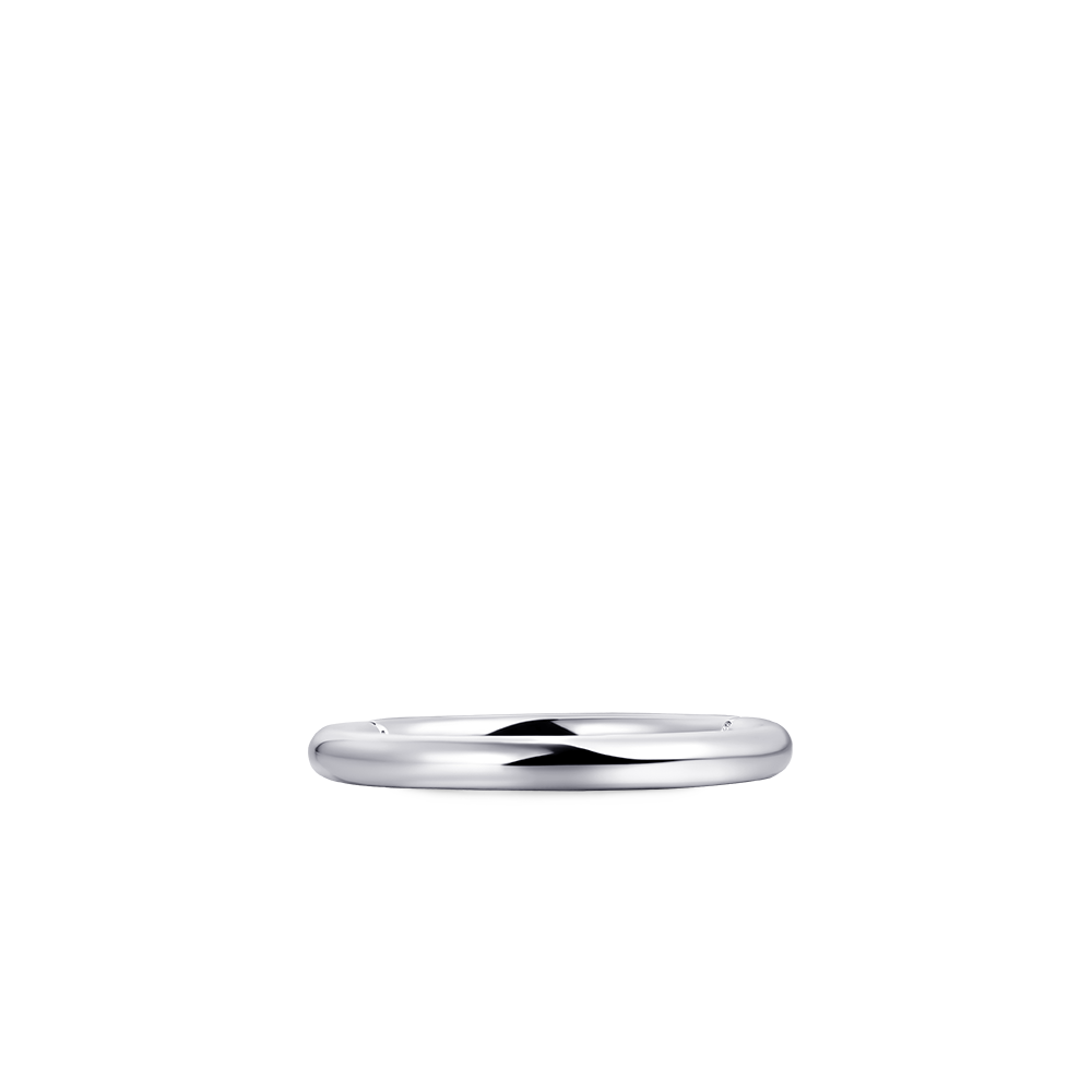 Gisser Jewels Silver Rhodium Plated Shiny Stack Ring