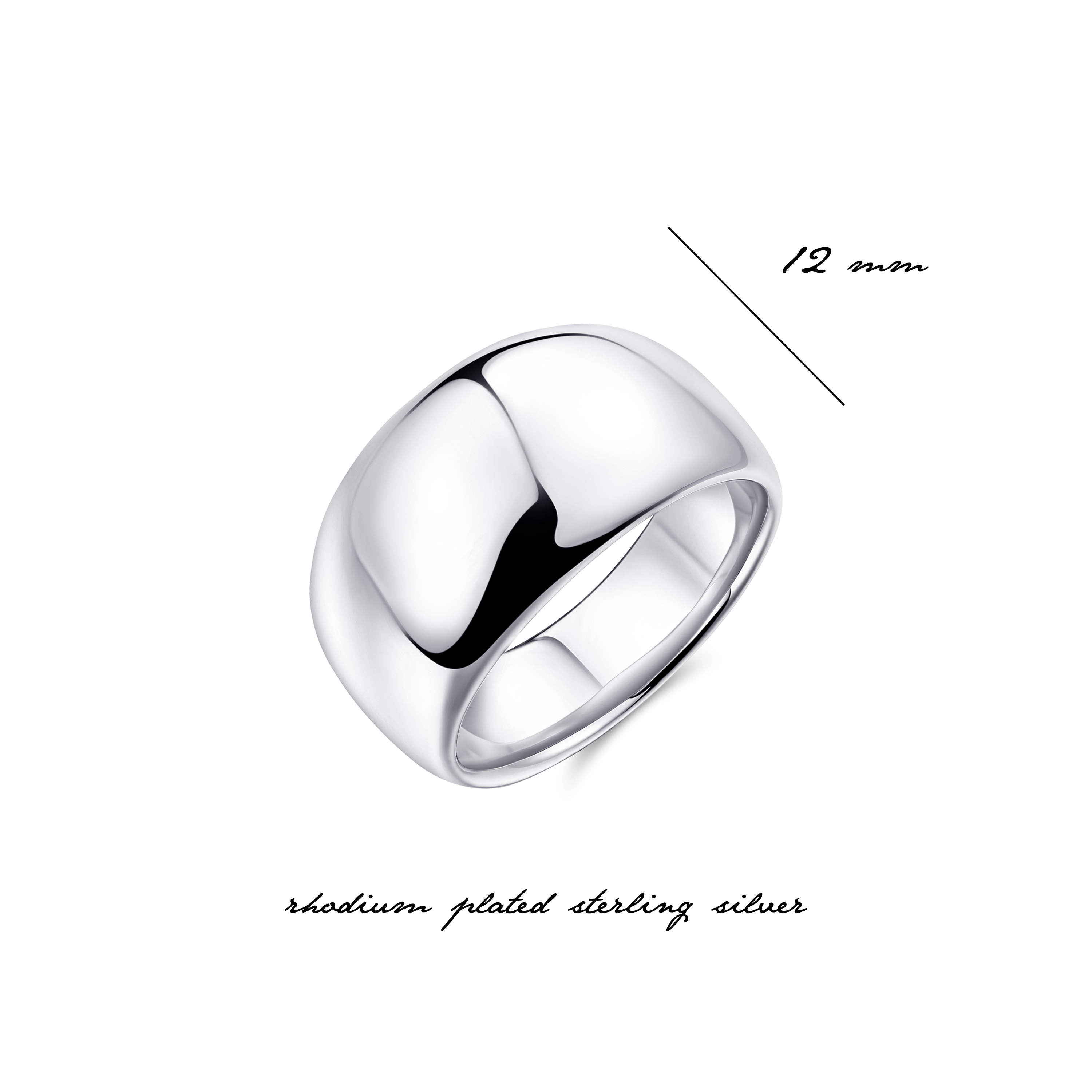 Gisser Jewels Silver Rhodium Plated Take The Stage Ring