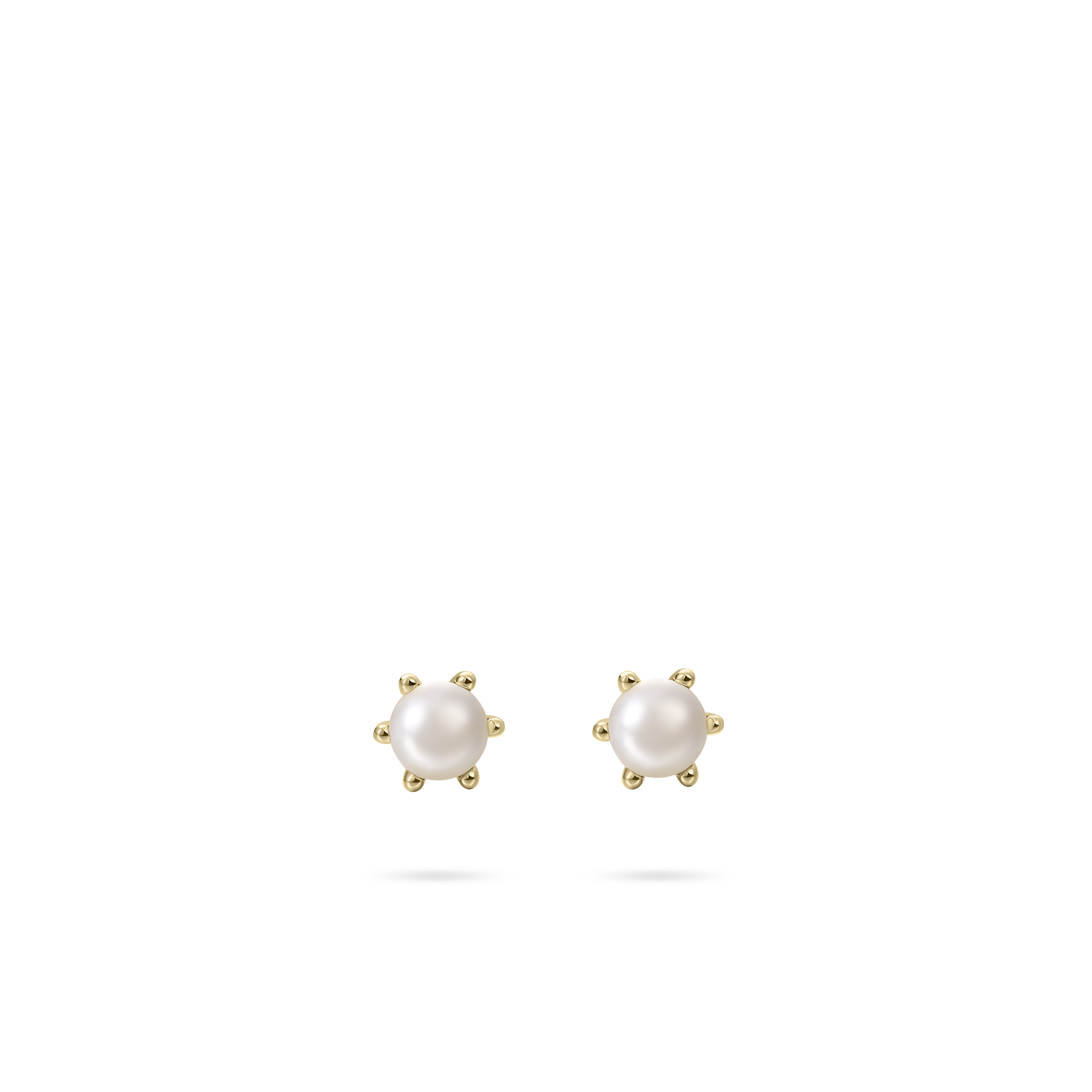 Gisser Jewels Silver Gold Plated It's a Classic Pearl Ear Studs