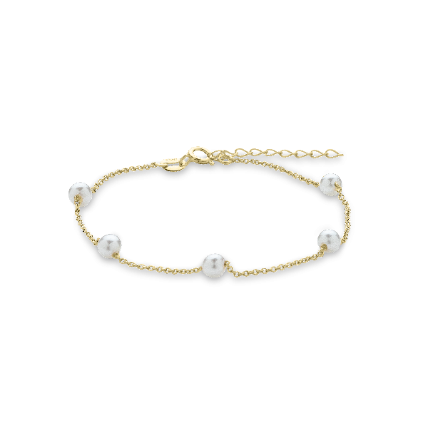 Gisser Jewels 14k Gold Plated Pearl Bracelet
