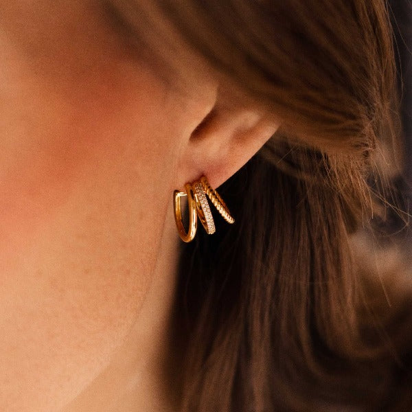 Gisser Jewels 14k Gold Plated Layer Studs
