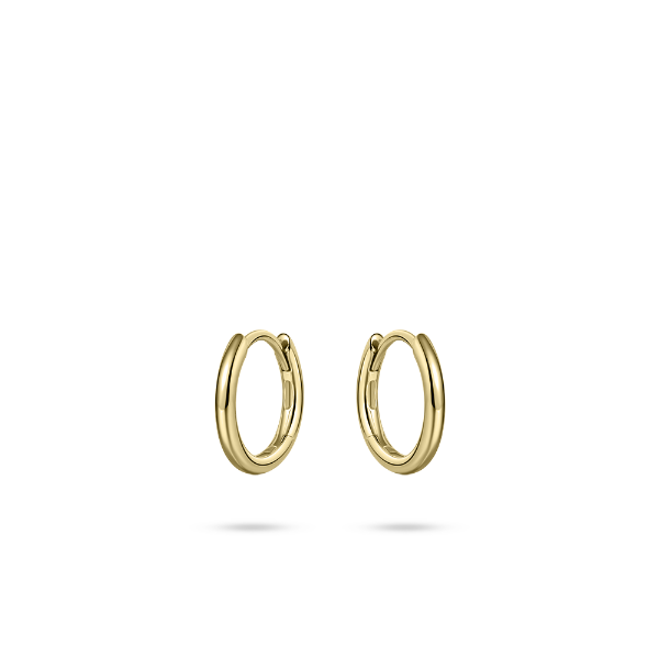 Gisser Jewels 14k Gold Plated Mini Polished Hoop Earrings