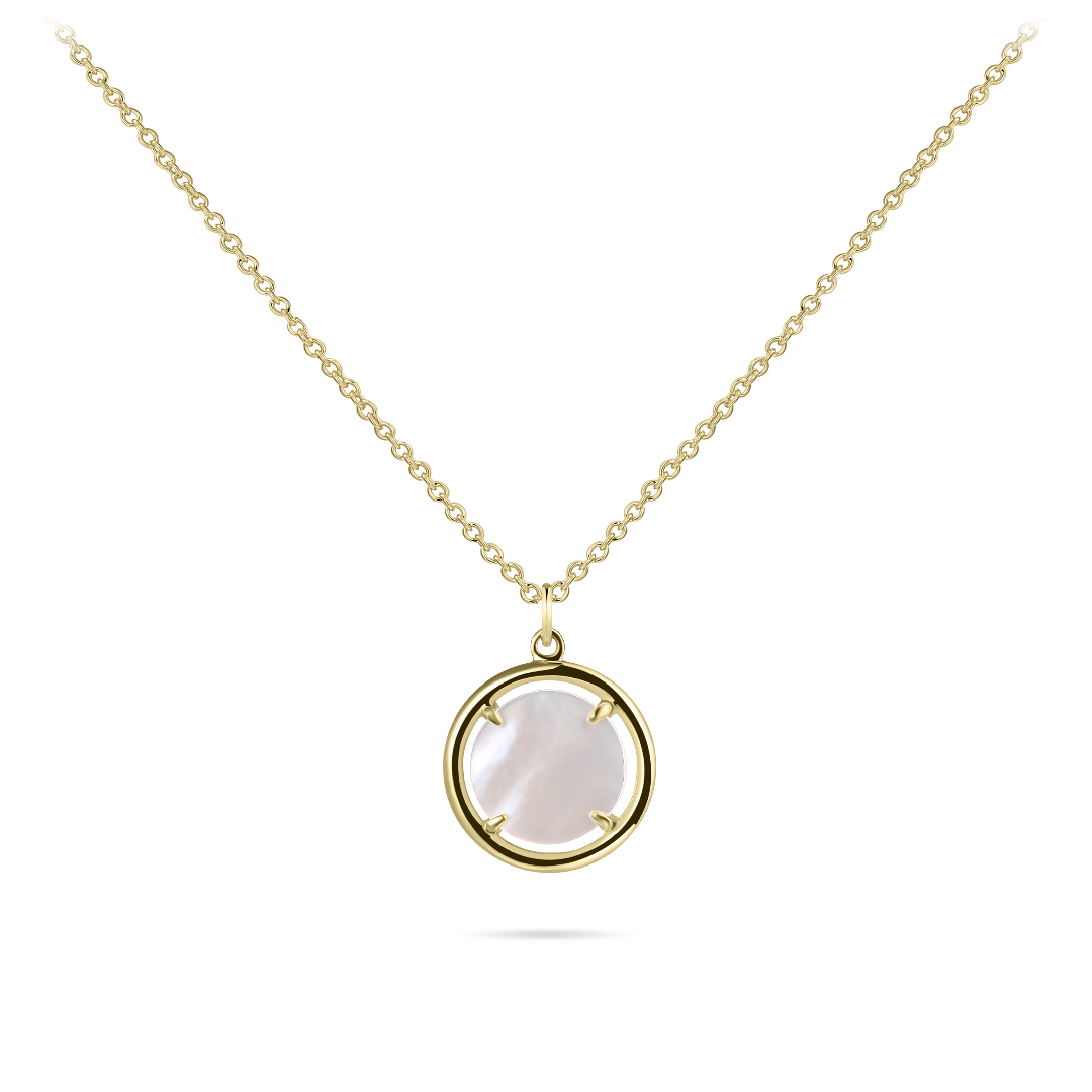 Icon Coin Necklace Mother of Pearl