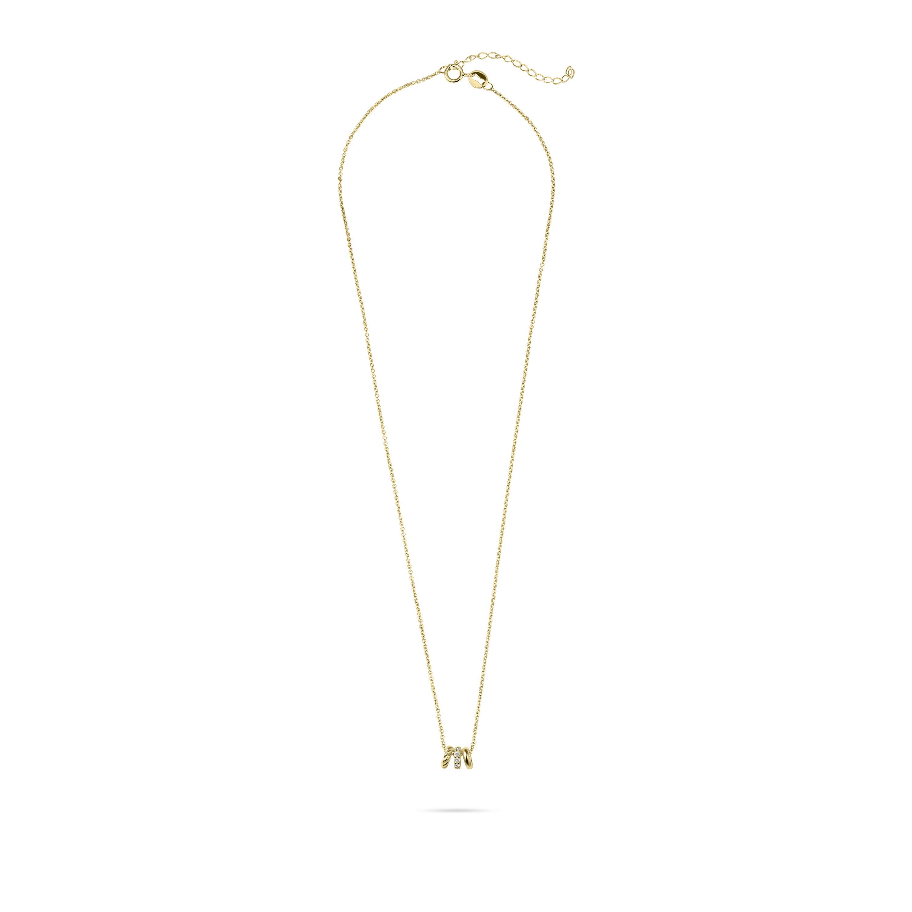 Gisser Jewels 14k Gold Plated Triple Surface Necklace