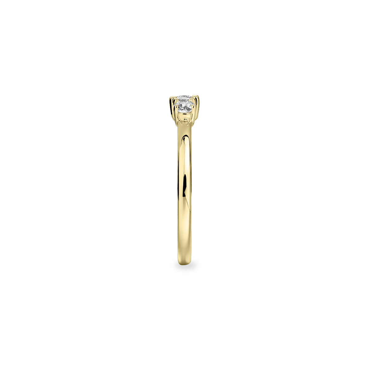 Gisser Jewels 14k Gold Plated Triple Brilliant Ring-5