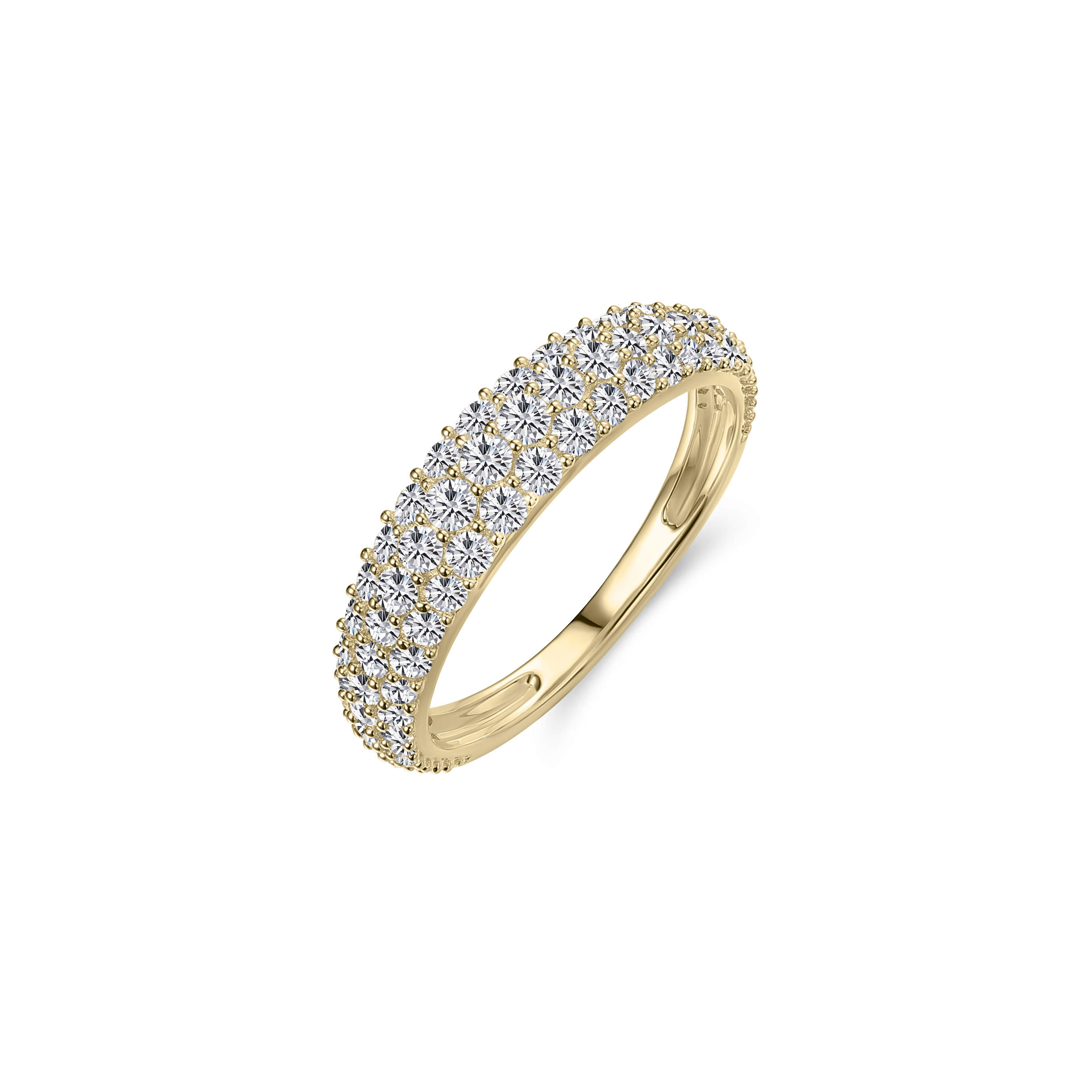 Gisser Jewels 14k Gold Plated Pave Dome Ring