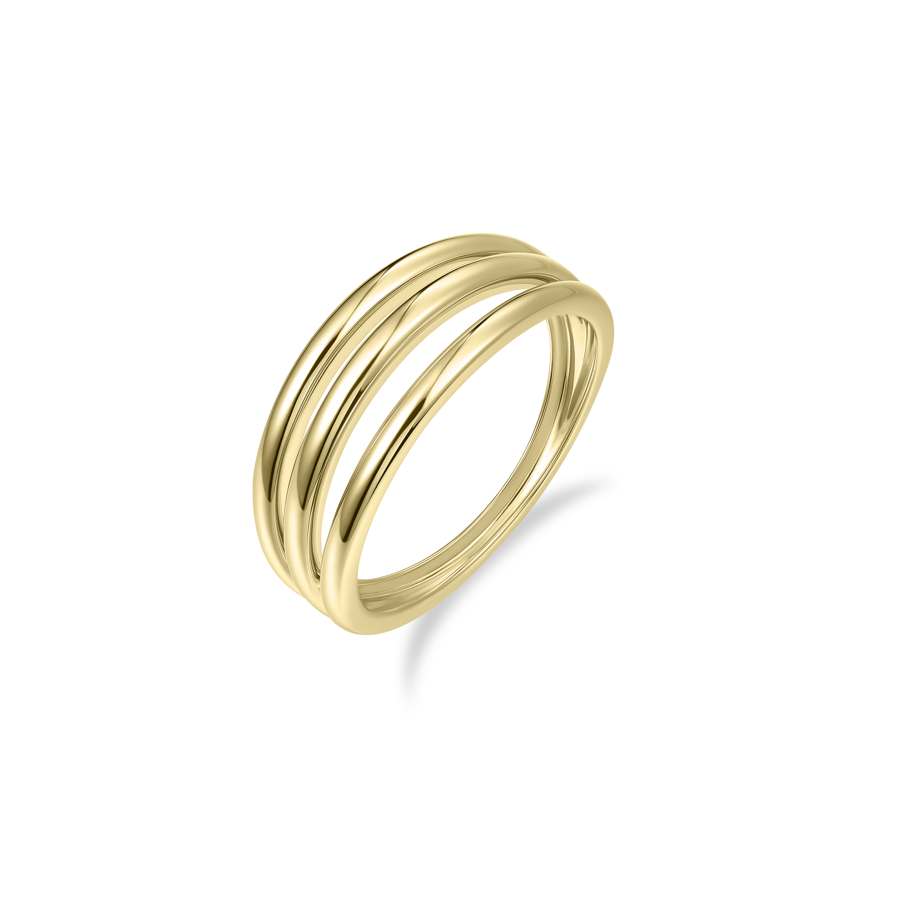 Gisser Jewels 14k Gold Plated Triple Polished Band Ring