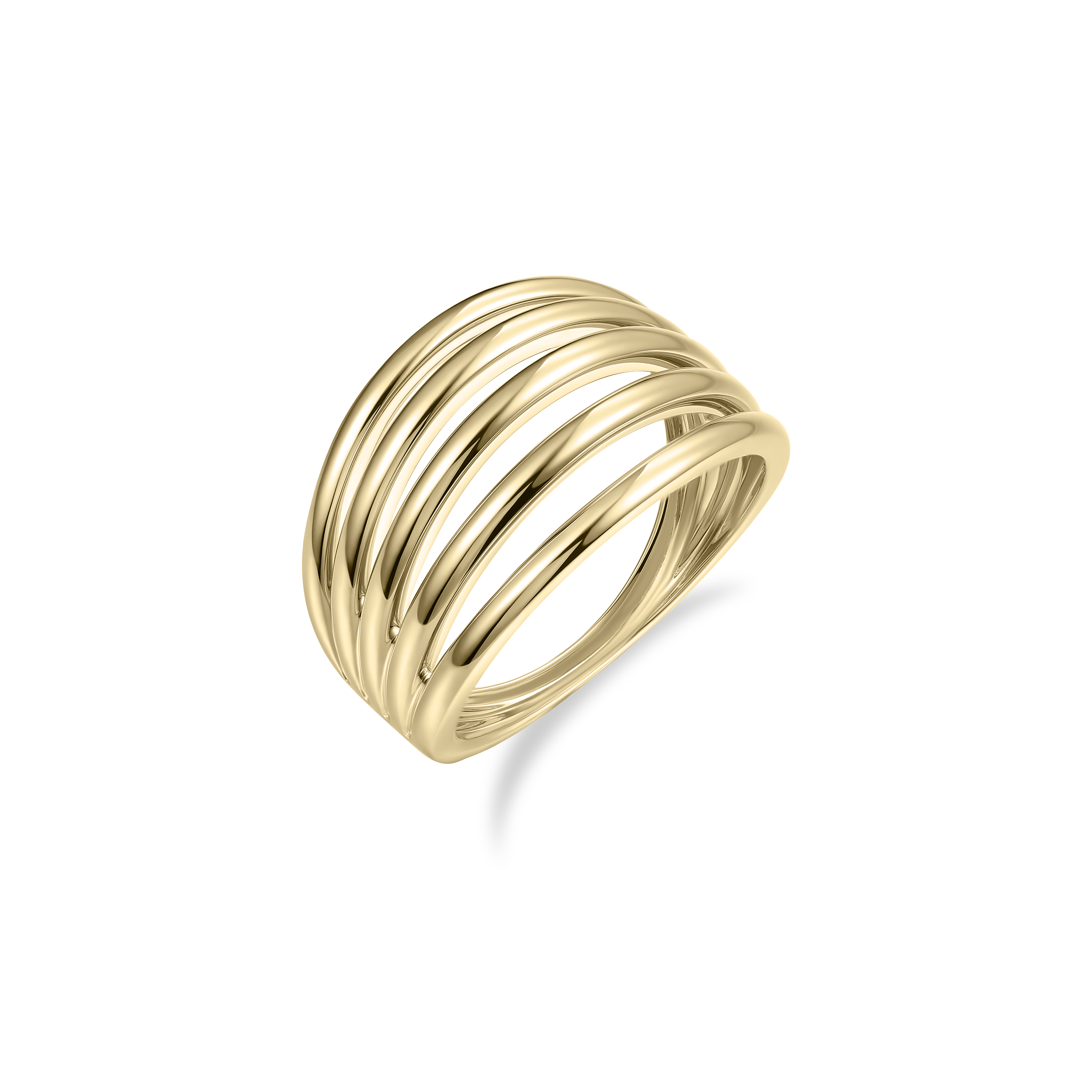 Gisser Jewels 14k Gold Plated Maxi Polished Ring