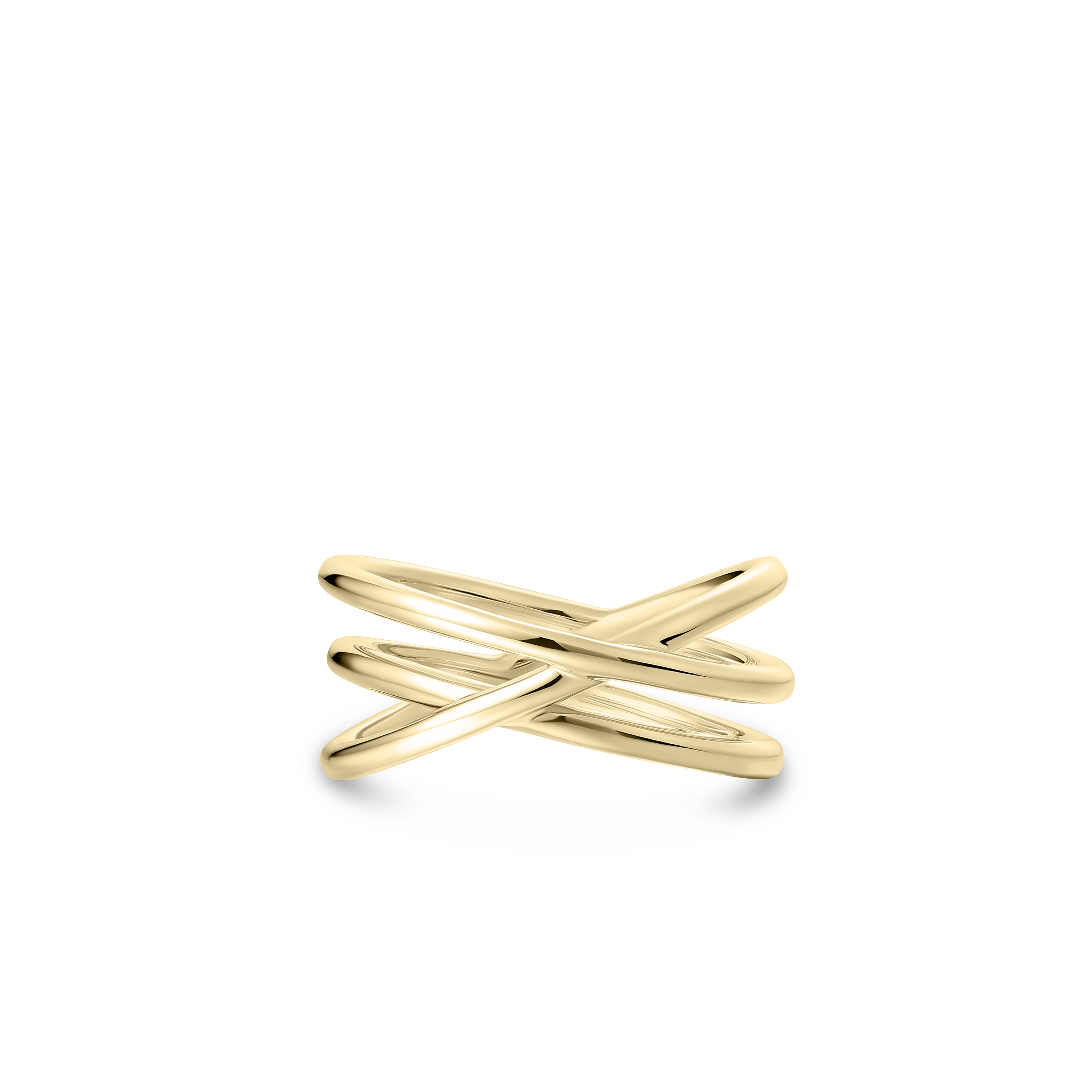 Gisser Jewels 14k Gold Plated Triple Crossover Ring