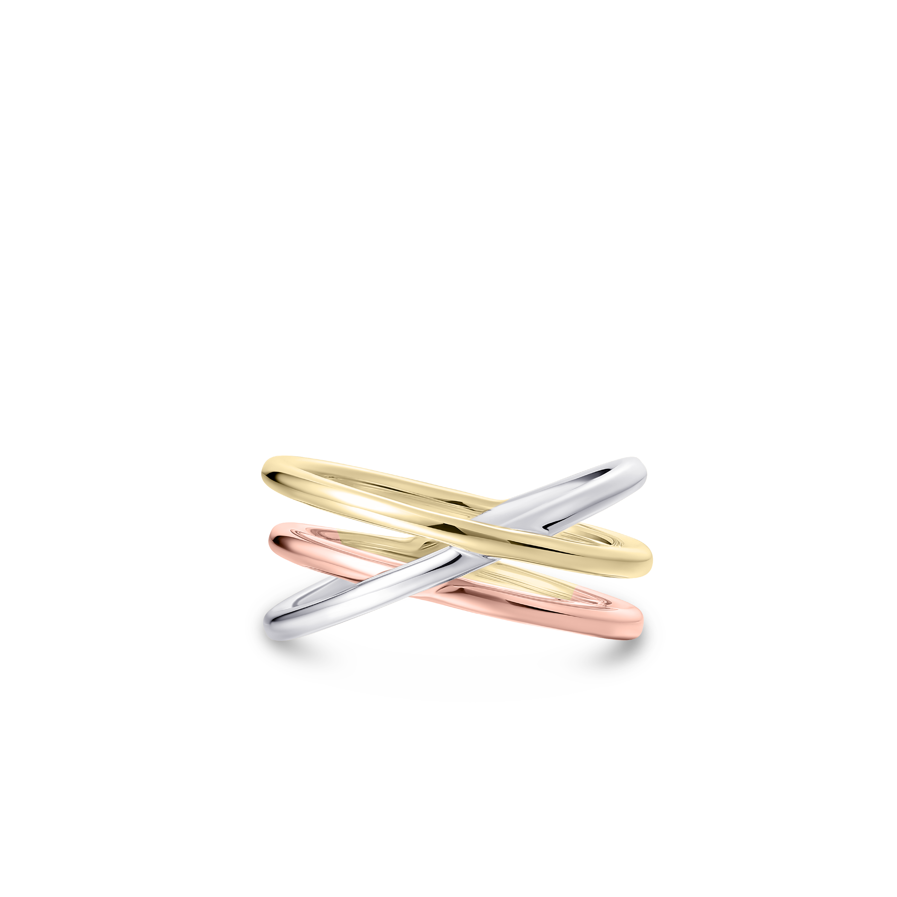 Triple Crossover Ring | 14k Tri-Color Gold | Gisser Jewels Triple Crossover Ring | 14k Tri-Color Gold | Gisser Jewels