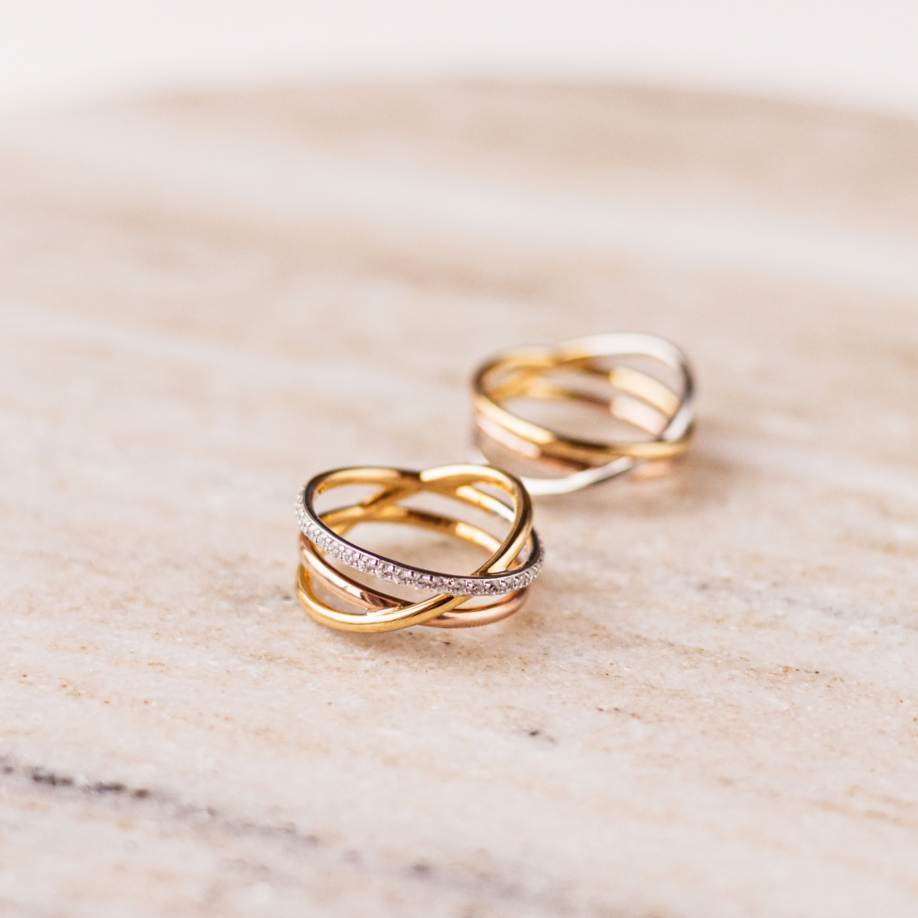 Triple Crossover Pave Ring | Gisser Jewels